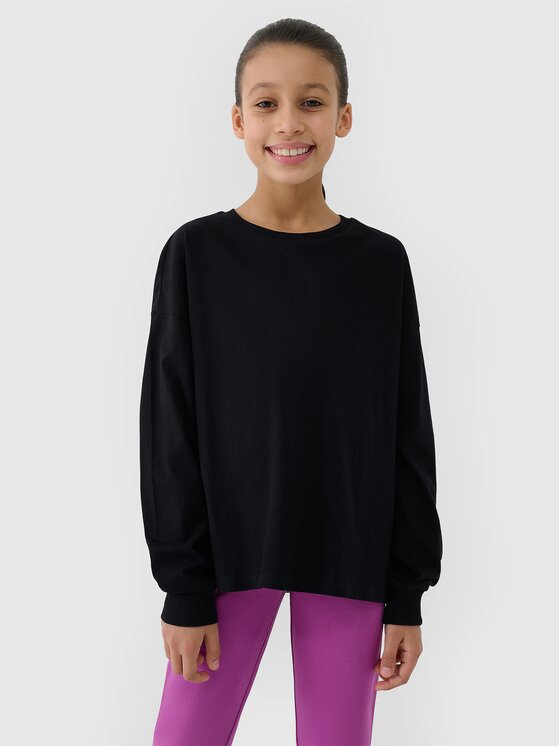 4F 4F Set di maglie a maniche lunghe 4FJWSS25TLONF377-20S Nero Oversize