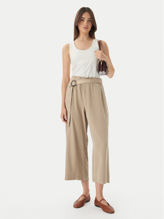 Vero Moda Vero Moda Панталони тип кюлоти Bree 10341670 Кафяв Cropped Fit