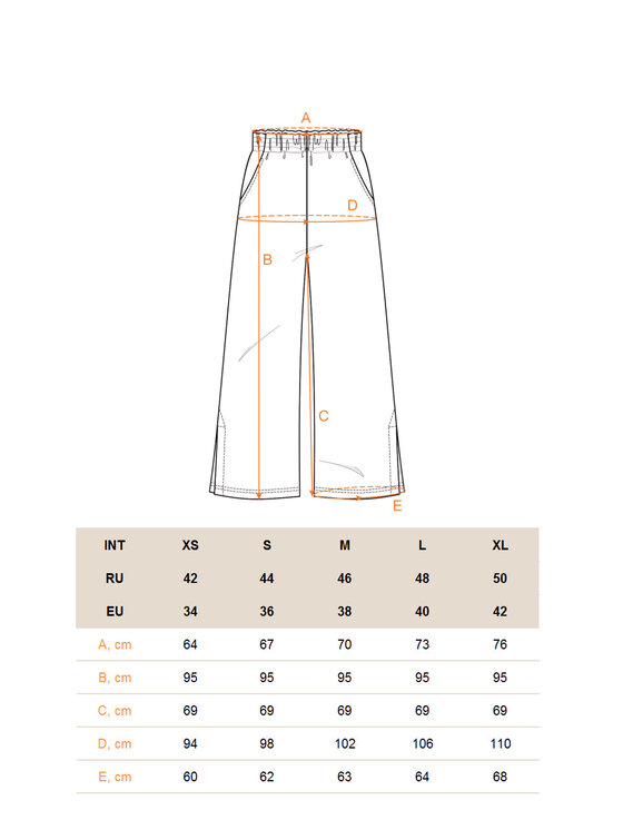 Manii'ta Lacitta Manii'ta Lacitta Kuloty Women's culottes CAT Beżowy Regular Fit