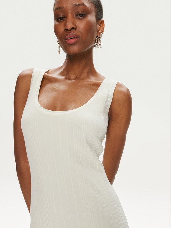 PINKO Pinko Kleid für den Alltag Dune 103540 A1ND Écru Slim Fit
