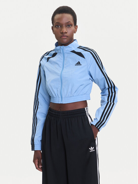 adidas Bluza Teamgeist adicolor JZ8277 Błękitny Slim Fit