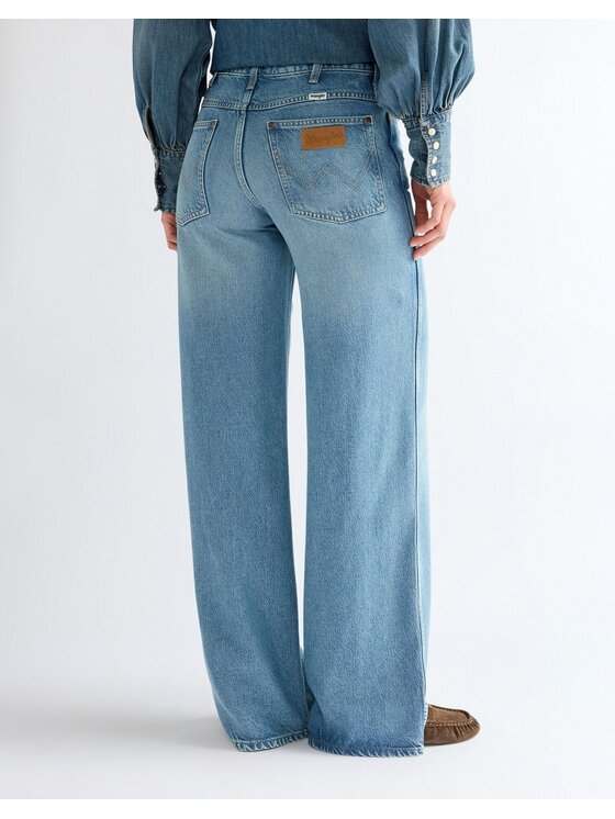 Wrangler Wrangler Jeansy WORLD WIDE Niebieski Wide Leg