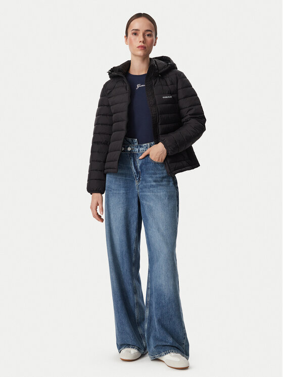 Guess Jeans Guess Jeans Übergangsjacke W6YL09 W2799 Schwarz Regular Fit