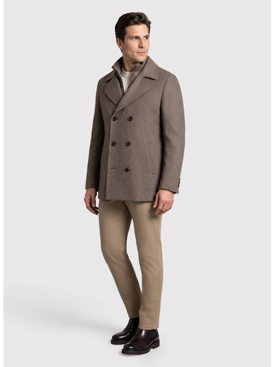 Pako Lorente Pako Lorente Płaszcz zimowy P26WF-7X-001 Brązowy Straight Fit