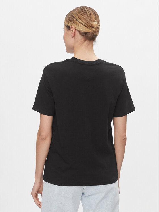 Tommy Jeans Tommy Jeans Tričko Tjw Rlx New Linear Tee DW0DW17836 Čierna Relaxed Fit