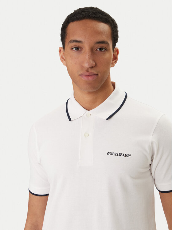 Guess Jeans Guess Jeans Pólóing M6RP24 KCJV1 Fehér Regular Fit