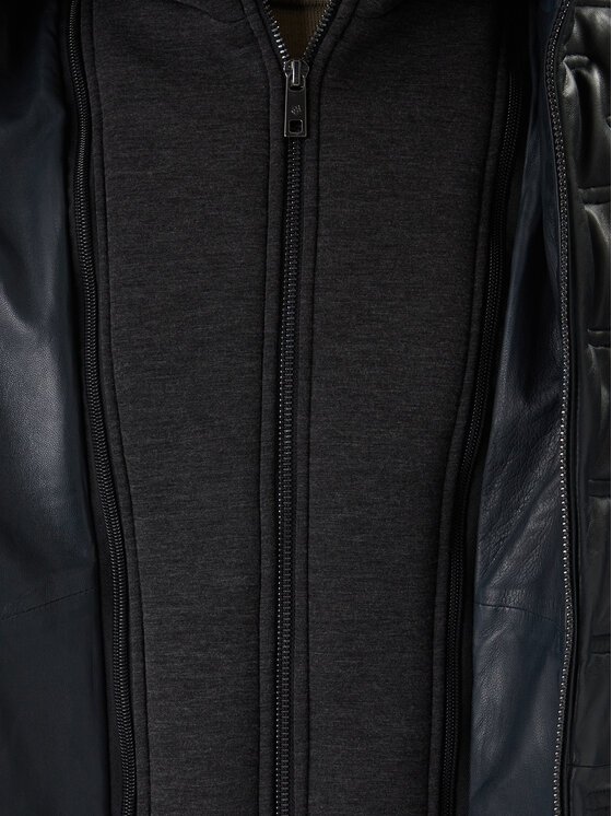 Milestone Milestone Μπουφάν δερμάτινο MS Alonso 5310196 0715 Μαύρο Regular Fit