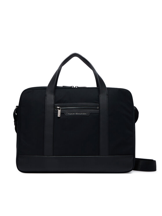 Tommy Hilfiger Tommy Hilfiger Geantă pentru laptop Th Nylon Computer Bag AM0AM14855 Negru