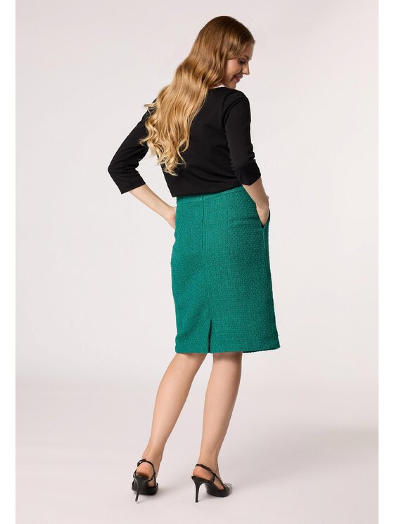 QUIOSQUE QUIOSQUE Spódnica 7VF002 Zielony Regular Fit
