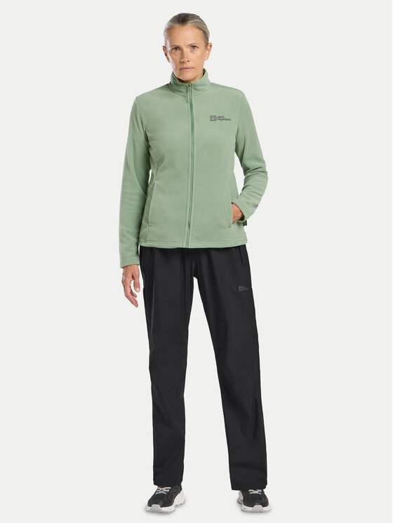 Jack Wolfskin Jack Wolfskin Flis Taunus Fz 1711391 Zelena Regular Fit