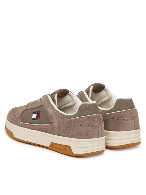 Tommy Jeans Tommy Jeans Sneakersy Canvas Leather Cupsole Trainers EM0EM01680 Brązowy