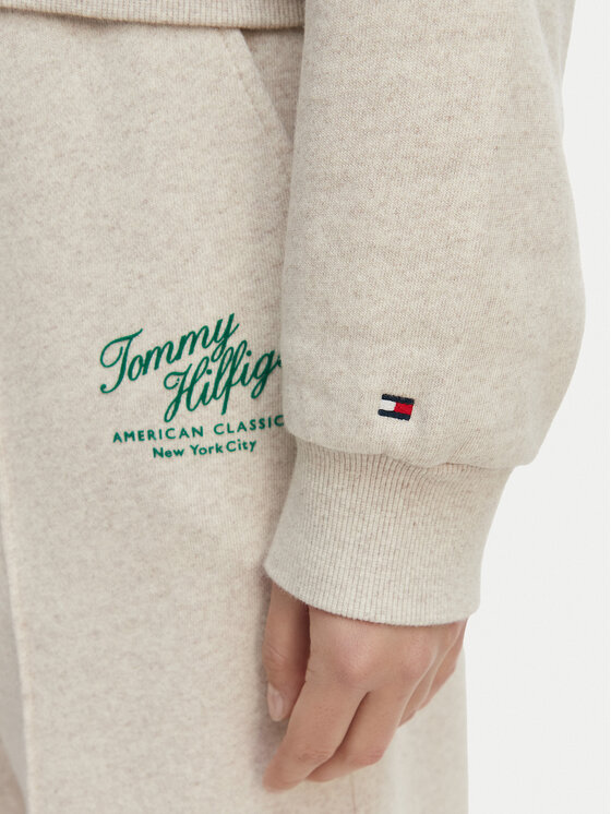 Tommy Hilfiger Tommy Hilfiger Pulóver Terry WW0WW47845 Krém Relaxed Fit