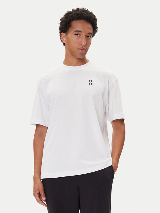 On On T-shirt Club-T 1ME1005 Bijela Relaxed Fit