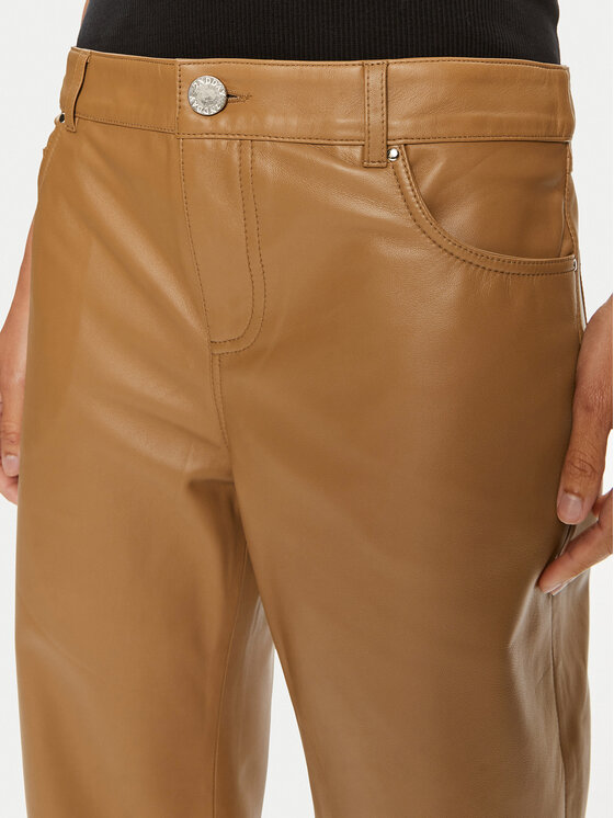 2NDDAY 2NDDAY Pantaloni di pelle Loke 2000563642 Marrone Straight Leg