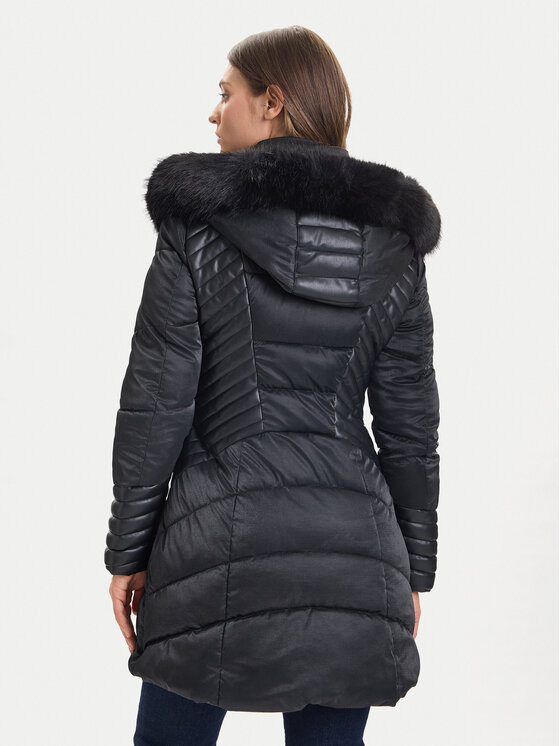 Guess Guess Žieminis paltas New Oxana W4BL61 WGLZ0 Juoda Regular Fit