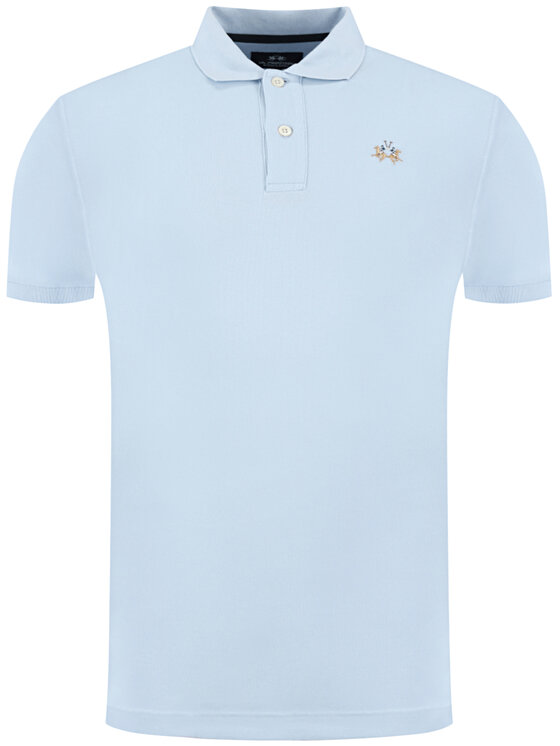 La Martina La Martina Polo Piquet CCMP02 PK001 Błękitny Slim Fit
