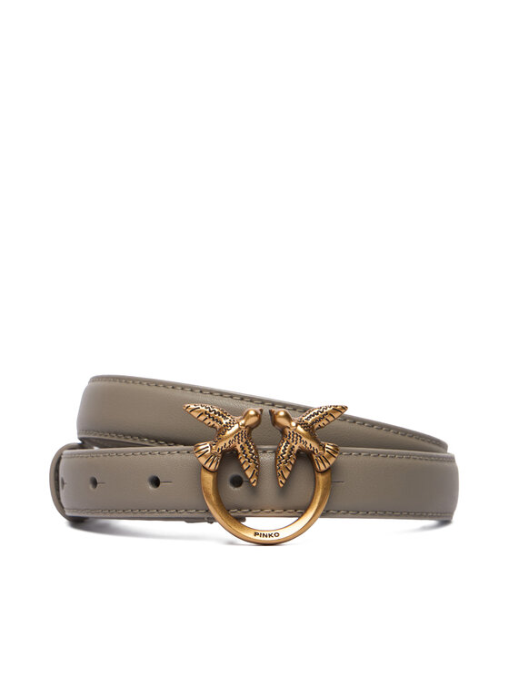 PINKO PINKO Pásek Love Berry H2 Belt AI 25-26 PLT01 100143 A0F1 Šedá