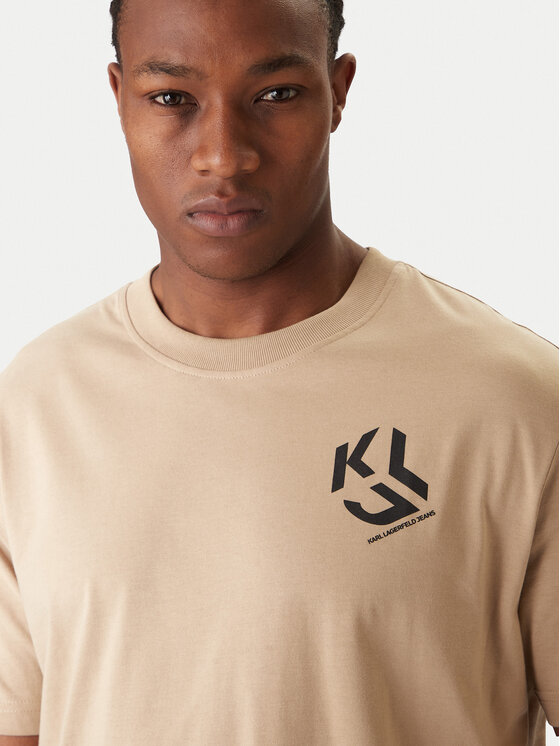 Karl Lagerfeld Jeans Karl Lagerfeld Jeans Marškinėliai A2M17072 Smėlio Regular Fit
