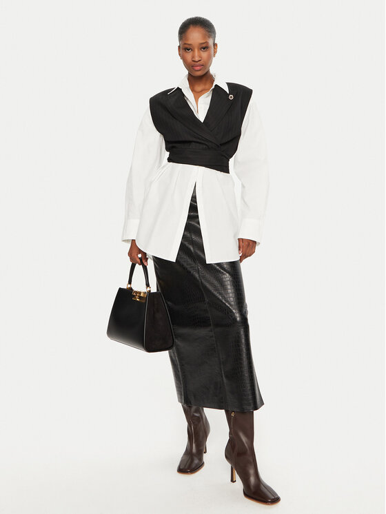 Bruuns Bazaar Bruuns Bazaar Gonna in similpelle Tuanella BBW4134 Nero Regular Fit