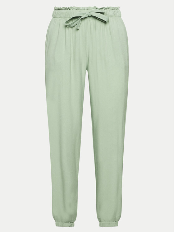 Deha Teplákové nohavice A00636 Zelená Regular Fit