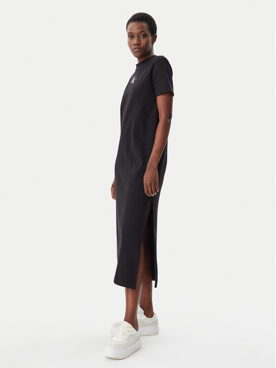 Calvin Klein Jeans Calvin Klein Jeans Haljina za svaki dan Monologo J20J225543 Crna Regular Fit