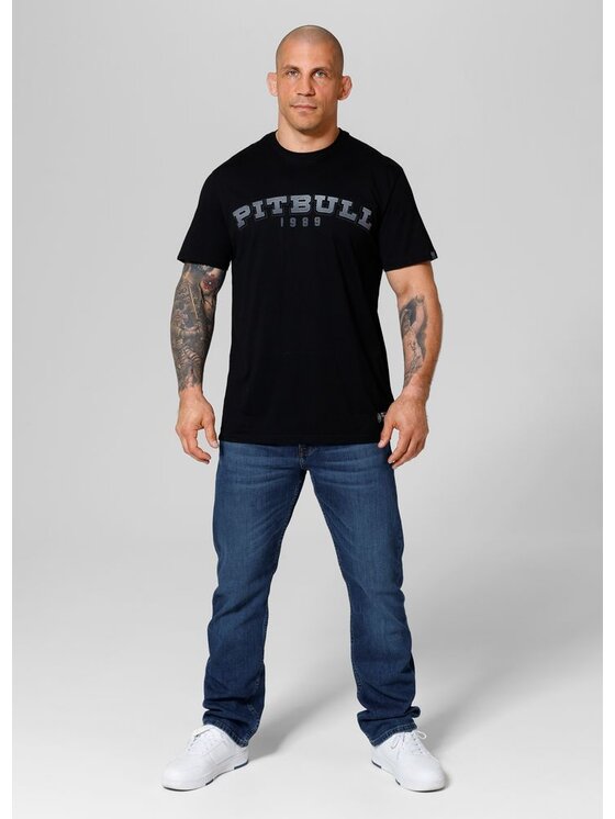 PITBULL PITBULL T-Shirt Koszulka Born in 1989 L Czarny Regular Fit