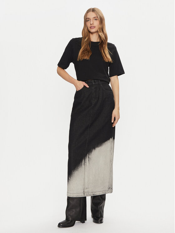 Vero Moda Vero Moda Φούστα τζιν Candice 10330206 Μαύρο Regular Fit