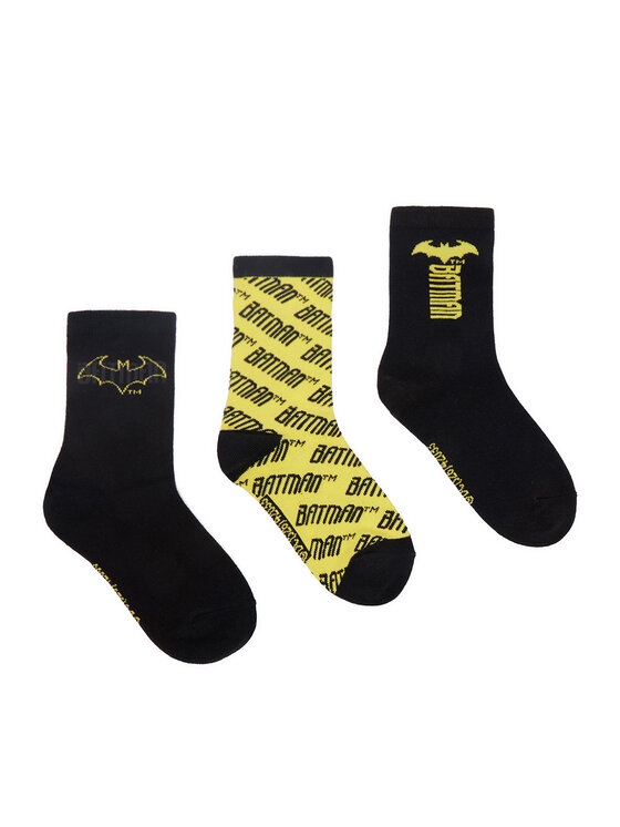 Batman Batman Lange Socken CEO-ACCCS-AW26-221WBBAT(3-PACK) Schwarz