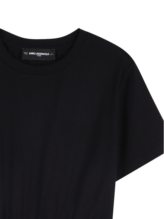 Karl Lagerfeld Kids Karl Lagerfeld Kids Kleid für den Alltag Z31152 S Schwarz Regular Fit