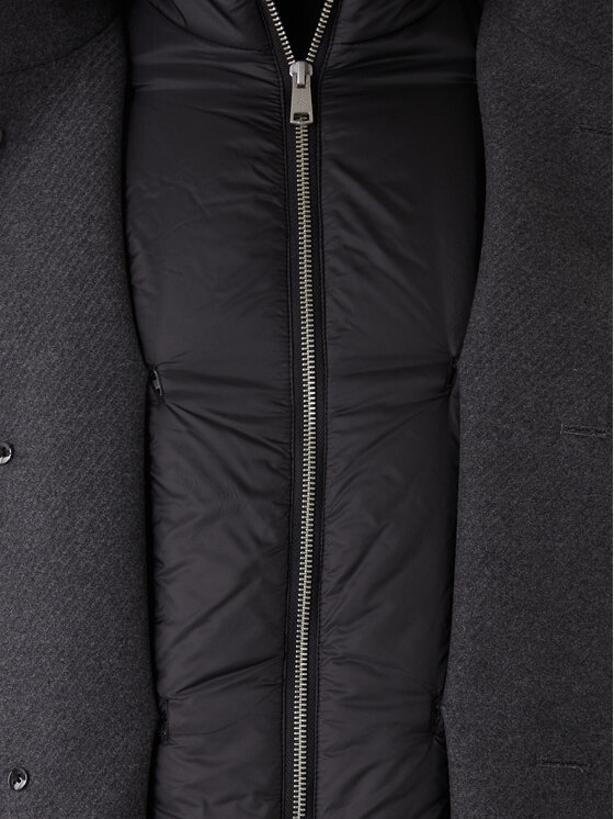 Marc O'Polo Marc O'Polo Gyapjú kabát 529 0288 71044 Szürke Regular Fit