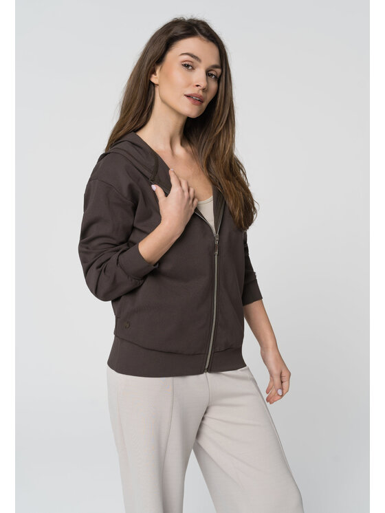 Volcano Volcano Bluza B-CASSI Brązowy Regular Fit