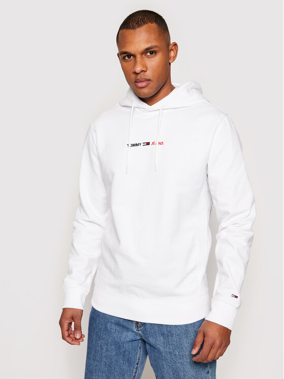 Tommy Jeans Džemperis Tjm Straight Logo DM0DM10190 Balta Regular Fit •  Modivo.lt