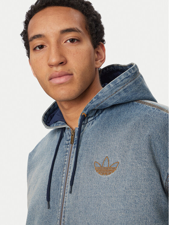 adidas adidas Džinsinė striukė KE0131 Mėlyna Loose Fit