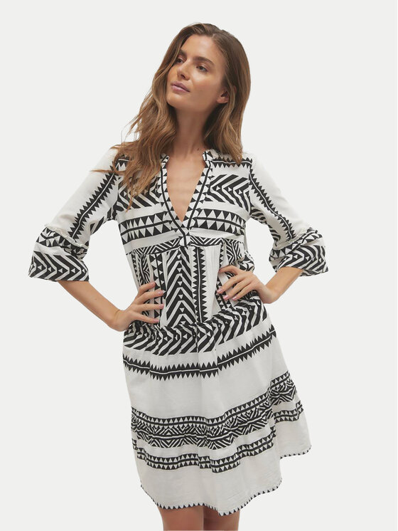 Vero Moda Vero Moda Vasaras kleita Dicthe 10225127 Balts Loose Fit