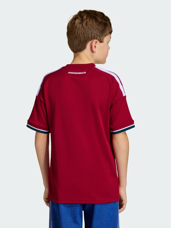 adidas adidas Koszulka techniczna Hungary 26 Home Kids Jersey Czerwony Regular Fit
