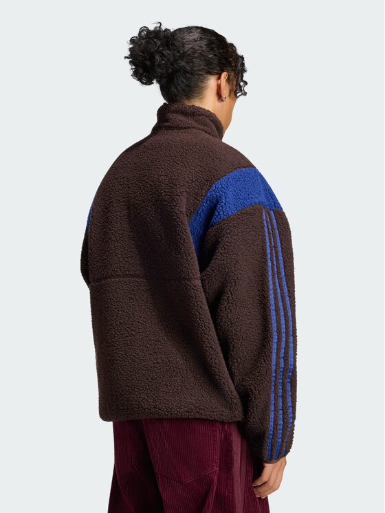 adidas adidas Polar Winter Club Teddy LI2866 Brązowy ciemny Relaxed Fit