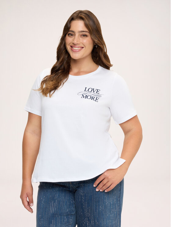Fiorella Rubino Fiorella Rubino T-shirt G069L009582N011 Bianco Regular Fit