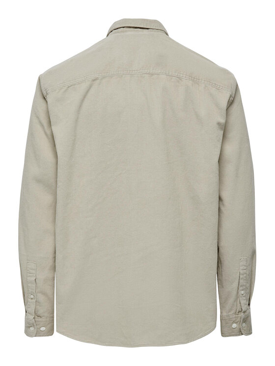 Only & Sons Only & Sons Camicia 22024716 Beige Relaxed Fit