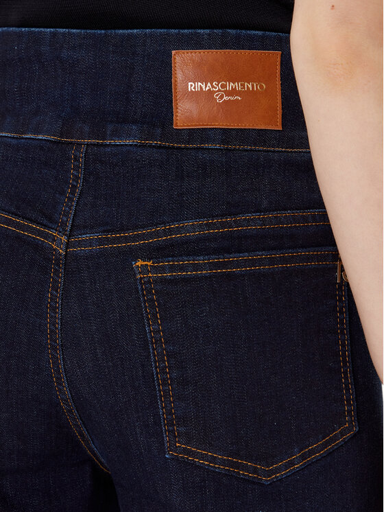 Rinascimento Rinascimento Jeansy CFC0126162003 Granatowy Wide Leg