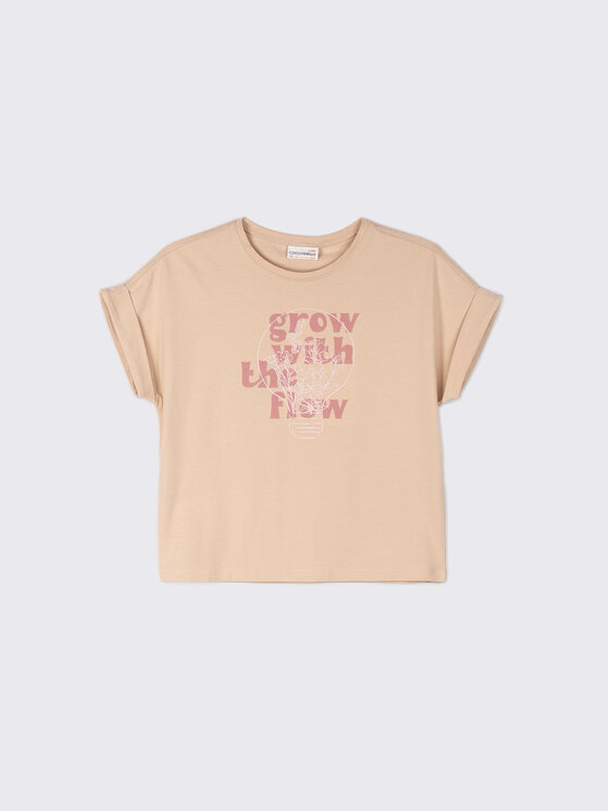 Coccodrillo Coccodrillo T-shirt WC2143203GRO Bež Relaxed Fit