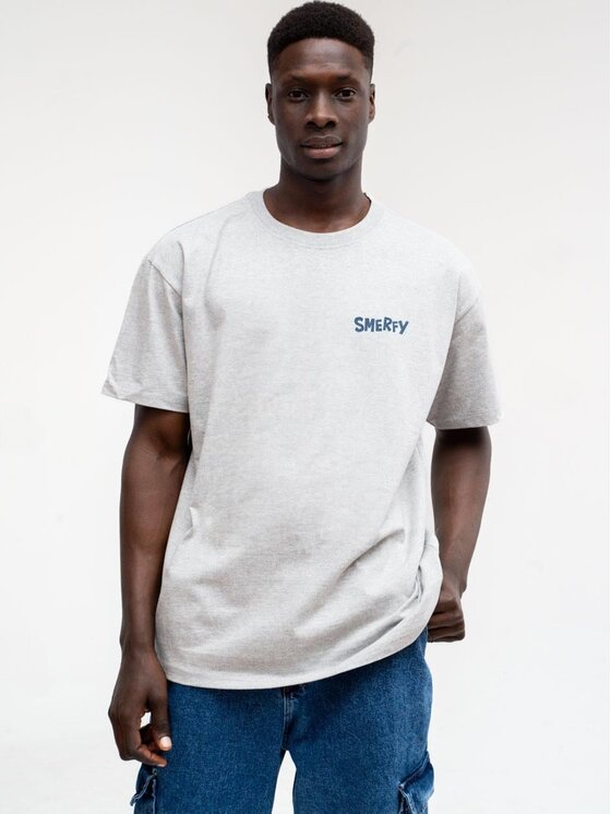 Smerfy Smerfy T-Shirt Gargamel luźna za duża 113796 Szary Oversize