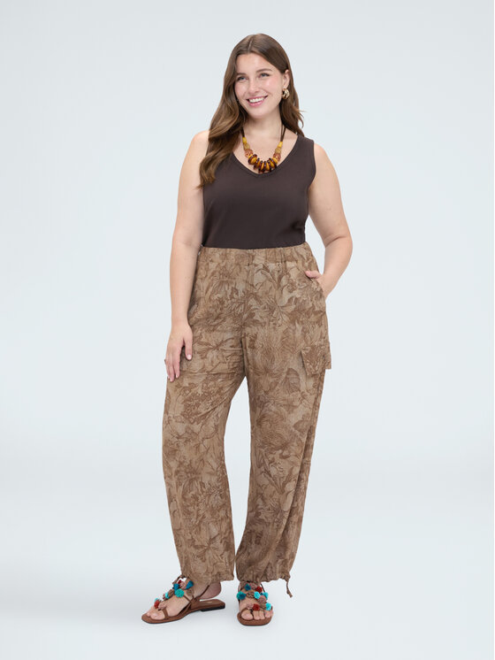 Fiorella Rubino Fiorella Rubino Spodnie materiałowe P732T105556N0R2 Kremowy Regular Fit