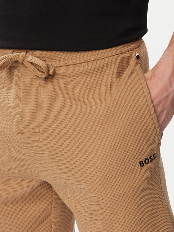 BOSS BOSS Športne kratke hlače Waffle 50535884 Bež Regular Fit