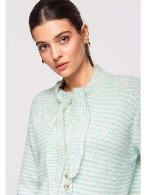 Ombre Ombre Sweter OW-SWCD-0106 Niebieski Loose Fit