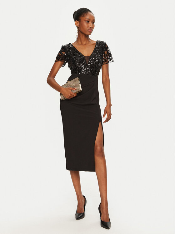 Rinascimento Rinascimento Kokteilikleit CFC0019731002 Must Regular Fit
