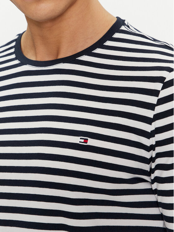 Tommy Hilfiger Tommy Hilfiger Longsleeve MW0MW10804 Granatowy Slim Fit