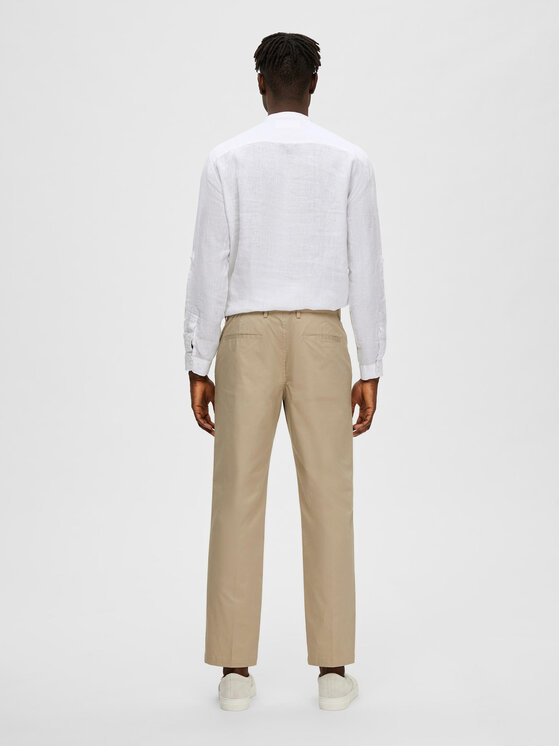 Selected Homme Selected Homme Chinosy 16088515 Beżowy Regular Fit