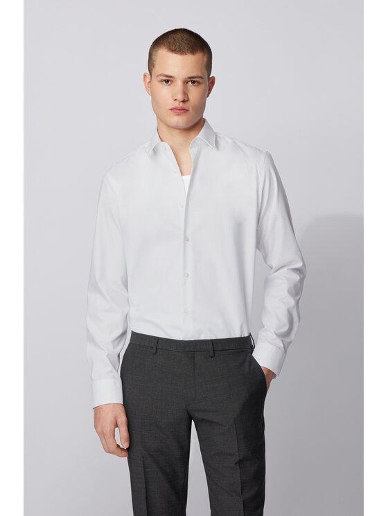 BOSS Boss Särk Eliott 50416086 Valge Regular Fit