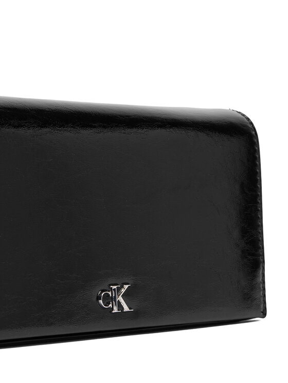 Calvin Klein Calvin Klein Ročna torba Ck Metallic Wallet On Chain LV04F3320G Črna