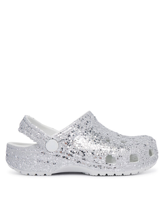 Crocs Şlapi Classic Dazzle Glitter Clog K 213915 Argintiu